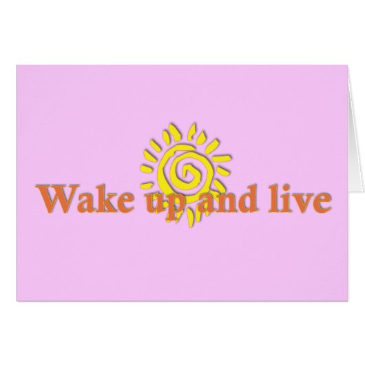 Wake Up and Live Cards (Front Horizontal)