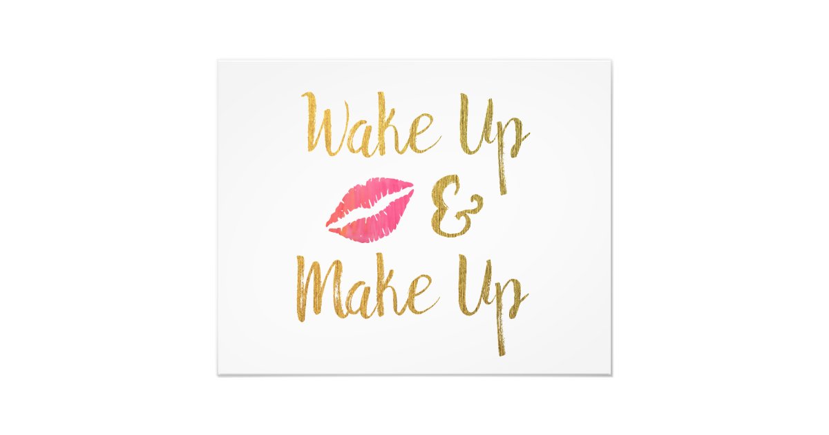 Printable Makeup Quotes | wake up and make up printable makeup quote photo print Printable Makeup Quotes | wake up and make up printable makeup quote photo print