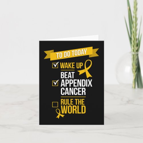 Wake Up Beat Appendix Cancer Rule the World 1 Card