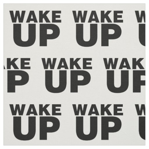 Wake Up Black Fabric