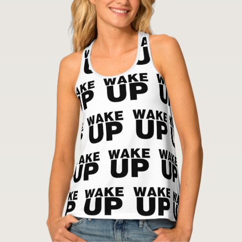 Wake Up Black Tank Top