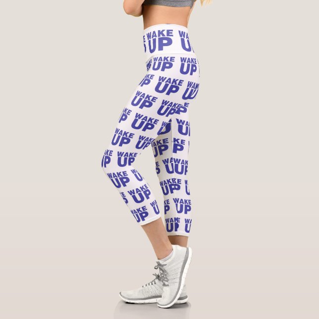 Wake Up Blue High Waisted Capris (Left)