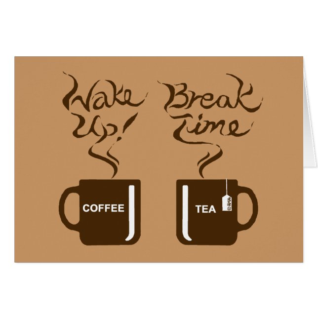 Wake up! break time cards (Front Horizontal)