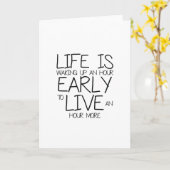 Wake Up Early - Motivation Quotes Card (Yellow Flower)