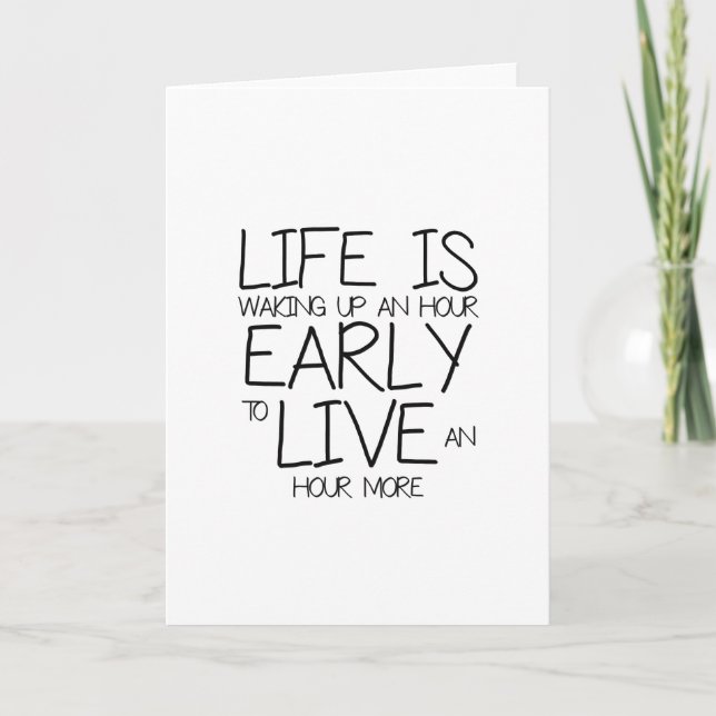 Wake Up Early - Motivation Quotes Card (Front)