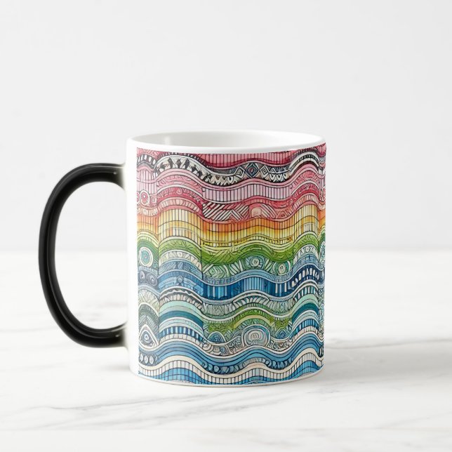 Wake Up in Style: The Striped Coffee Mug (Left)