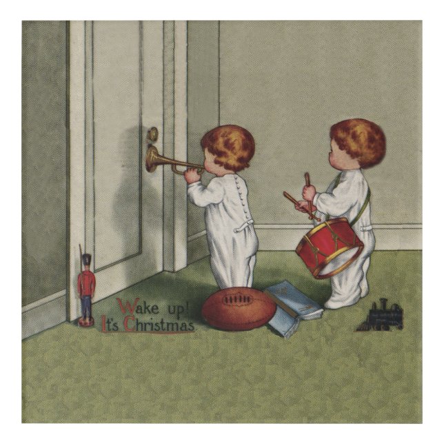 Wake Up Its Christmas cute child illustration Acrylic Print (Front)