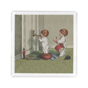 Wake Up Its Christmas cute child illustration Acrylic Tray