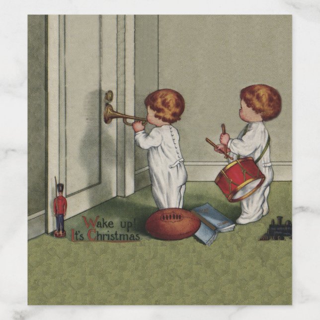 Wake Up Its Christmas cute child illustration Envelope Liner (Design)