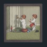 Wake Up Its Christmas cute child illustration Gift Box<br><div class="desc">Vintage Wake up It's Christmas - a cute old fashioned illustration Christmas for children! This is based on an old-fashioned postcard from 1918. Sweet little toddlers up at the crack of dawn announcing to Mom and Dad that Christmas is here! Children are standing outside mommy and daddy's bedroom door. One...</div>