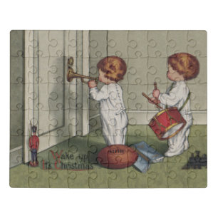 Wake Up Its Christmas cute child illustration Jigsaw Puzzle
