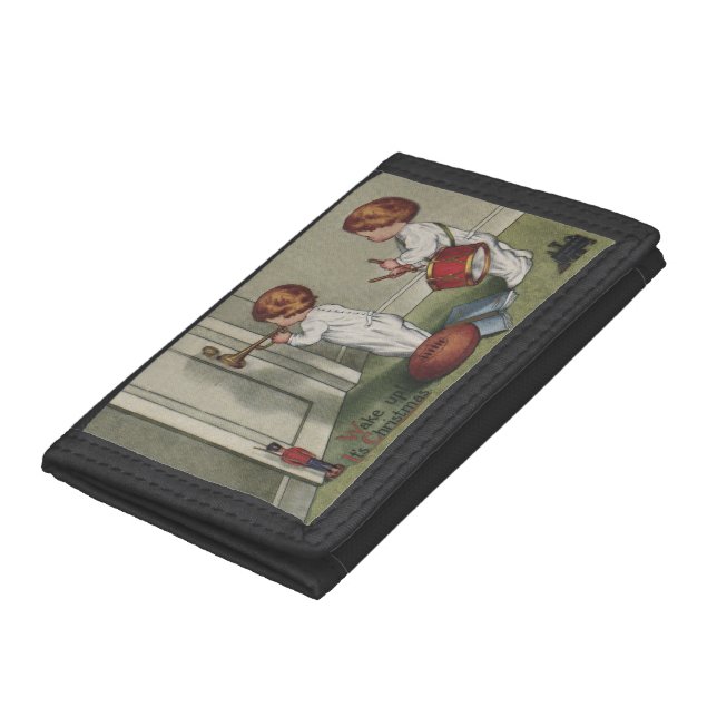 Wake Up Its Christmas cute child illustration Trifold Wallet (Bottom)
