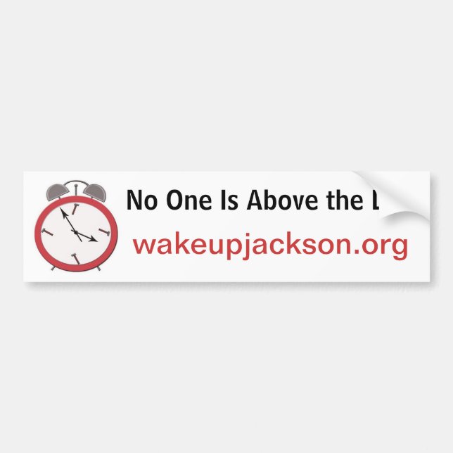 WAKE UP JACKSON BUMPER STICKER (Front)