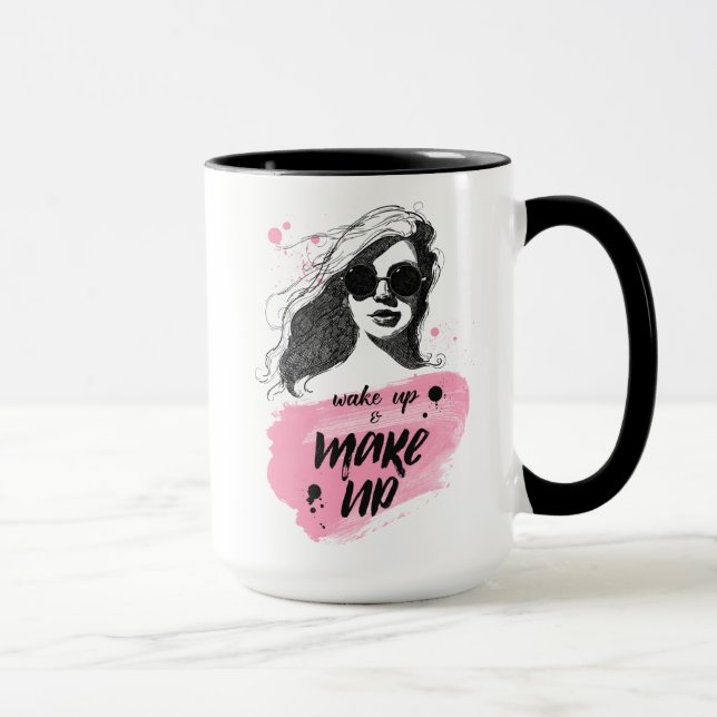 Wake Up & Make Up Mug (Right)