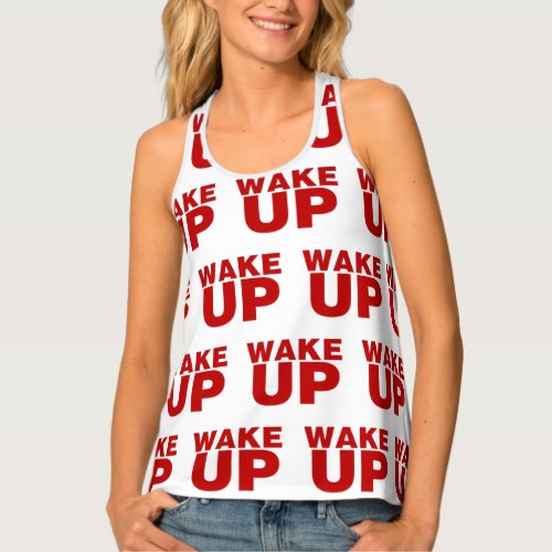 Wake Up Red Tank Top