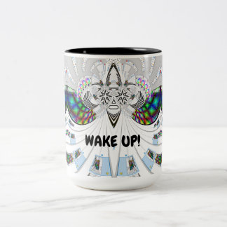 WAKE UP! Robot Two-Tone Coffee Mug