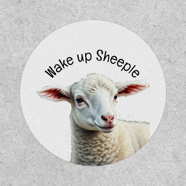 Wake up Sheeple Conspiracy Theory Quote Patch (Front)