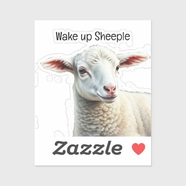 Wake up Sheeple Conspiracy Theory Quote Sticker (Sheet)