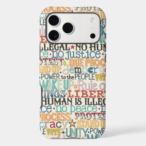 wake up stand up typography iPhone 17 pro max case