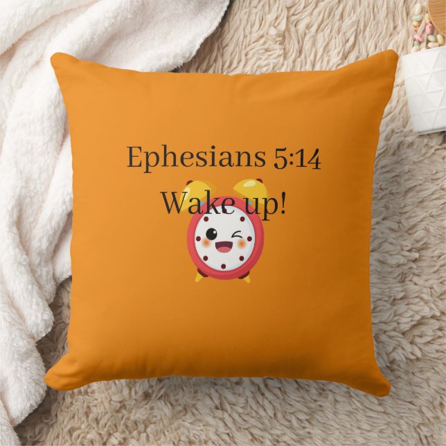 Wake up throw pillow (Blanket)