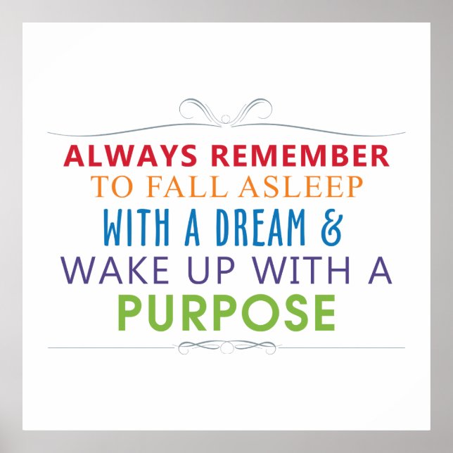 Wake Up With a Purpose Poster (Front)