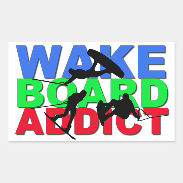 Wakeboard Addict Rectangular Sticker (Front)