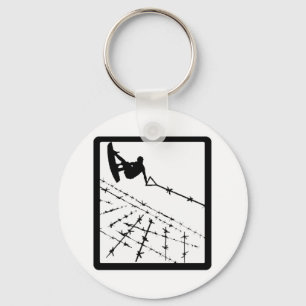 WAKEBOARD BARB WIRED KEYCHAIN