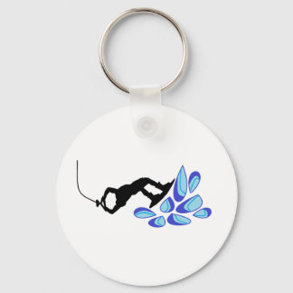 Wakeboard Blue Keychain