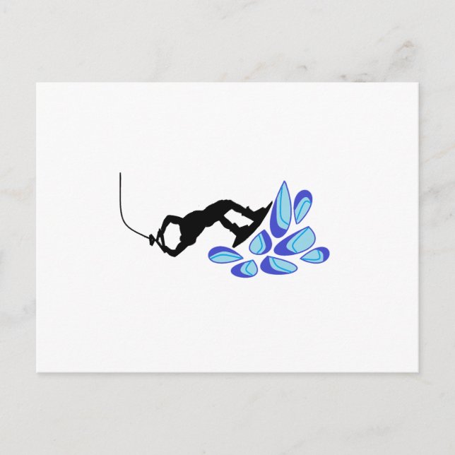 Wakeboard Blue Postcard (Front)