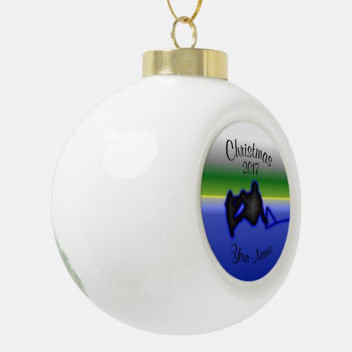 Wakeboard Ceramic Ball Christmas Ornament Zazzle