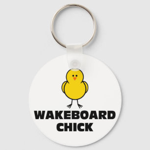 Wakeboard Chick Keychain