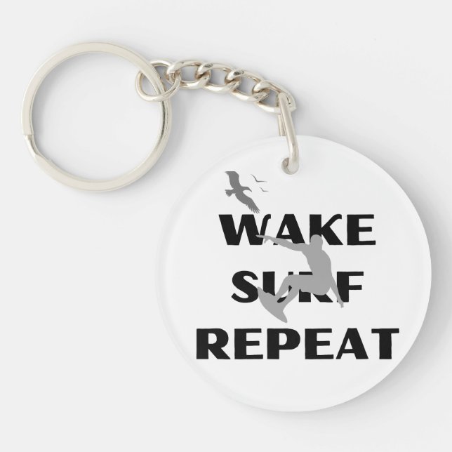 Wakeboard Enthusiast Chain Keychain (Front)
