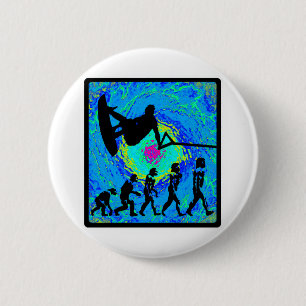 Wakeboard Evolving Colors Pinback Button
