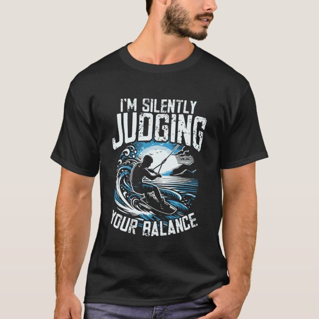 Wakeboard Kiteboard Humor T-Shirt (Front)