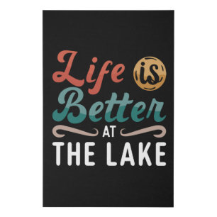 Wakeboard Life Is Better At The Lake Wakeboarding Faux Canvas Print