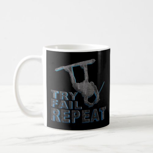 Wakeboard Lifestyle Vintage Raley Try Fail Repeat  Coffee Mug