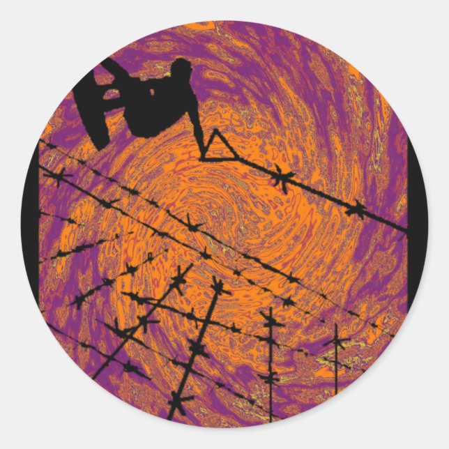 Wakeboard Mad Twister Classic Round Sticker (Front)