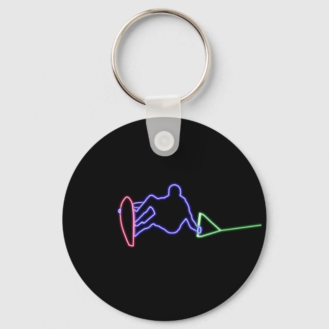Wakeboard Neon 3-Color Keychain (Front)