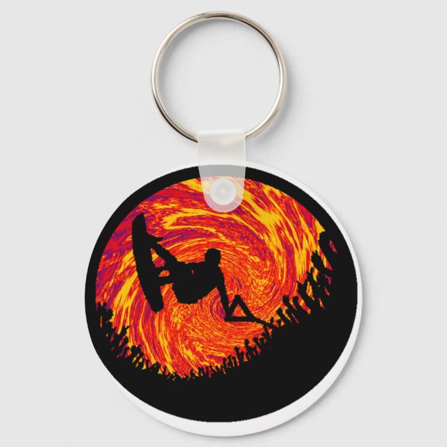 WAKEBOARD OVER SIGHTED KEYCHAIN (Front)