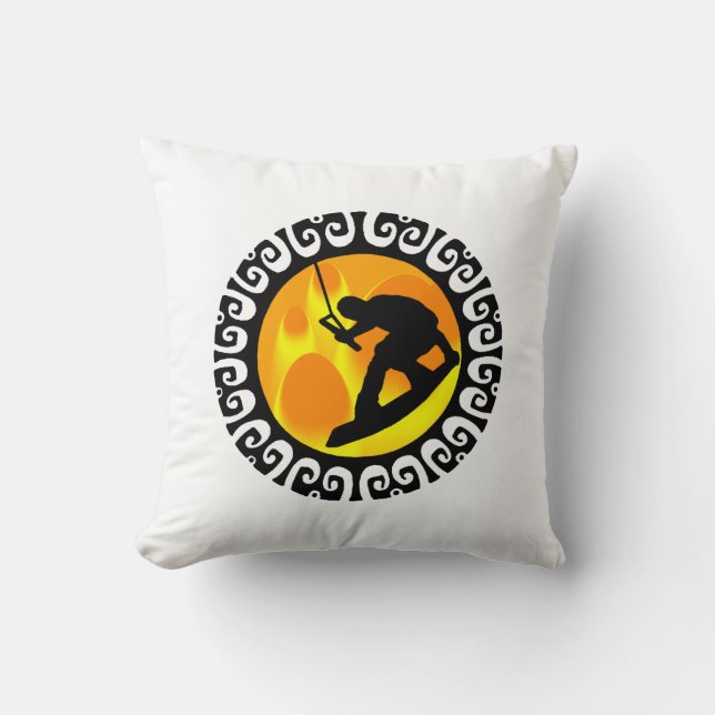 WAKEBOARD STAGE SETTER THROW PILLOW (Front)