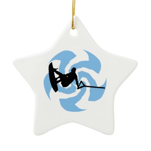WAKEBOARD THUNDER BROUGHT CERAMIC ORNAMENT