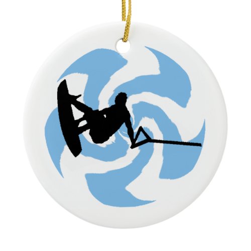 WAKEBOARD THUNDER BROUGHT CERAMIC ORNAMENT