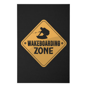 Wakeboard Wakeboarding Zone Wake Wakeboarder Faux Canvas Print