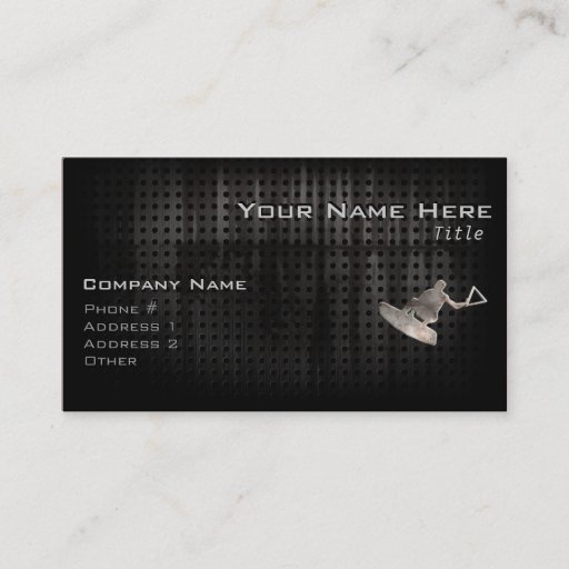 Customizable Wakeboarder; Cool Black Business Cards