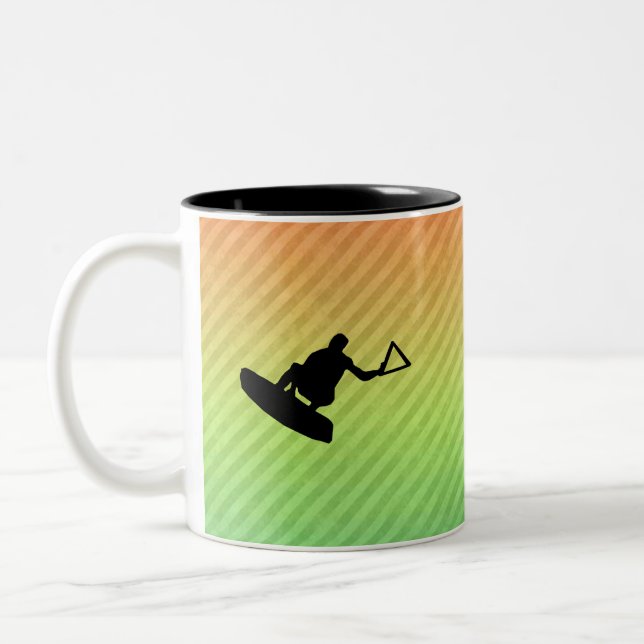 Wakeboarder Two-Tone Coffee Mug (Left)