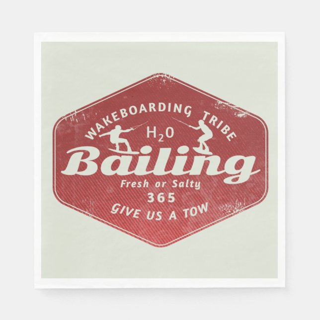 Wakeboarding bailing  napkins (Front)