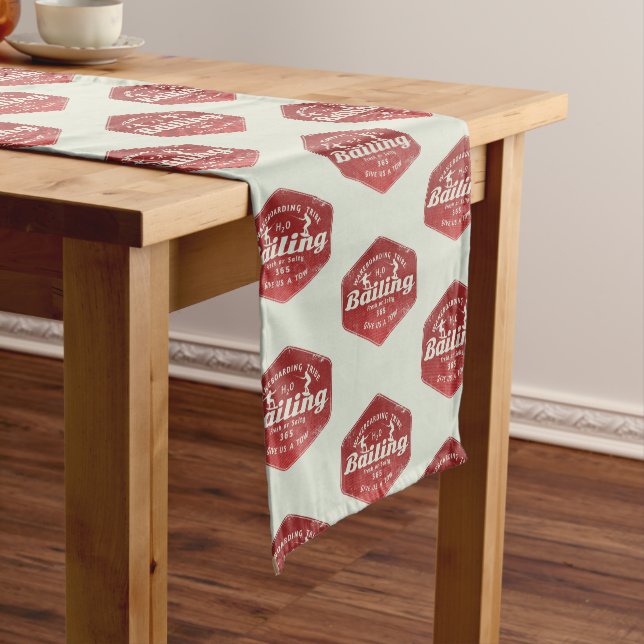 Wakeboarding bailing  short table runner (In Situ)