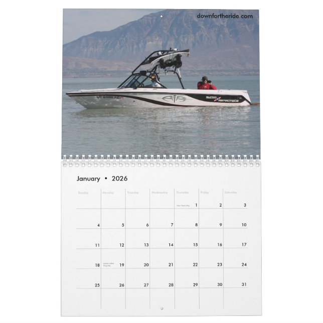 Wakeboarding Calendar - Customized (Jan 2026)