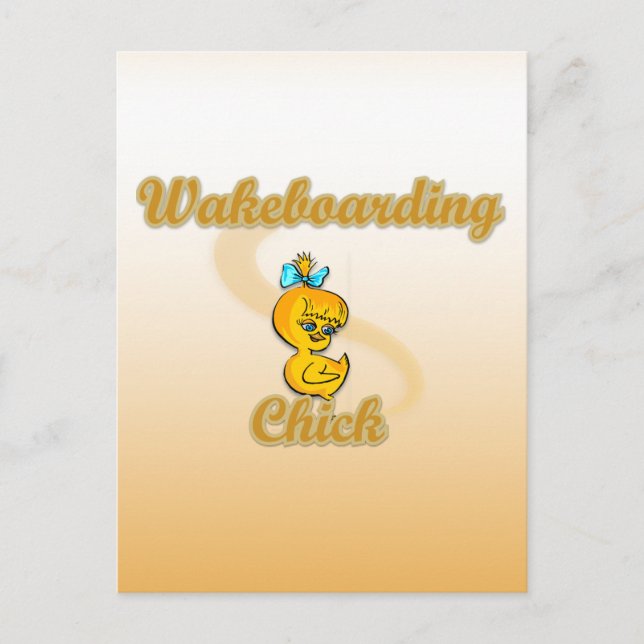 Wakeboarding Chick Postcard (Front)