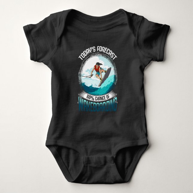 Wakeboarding Forecast Water Sports Lover Baby Bodysuit (Front)